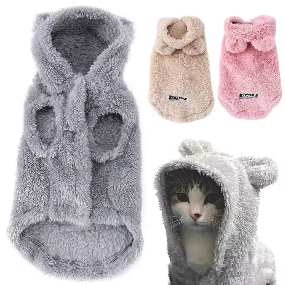 Soft Fleece Pet Cute Hoodie Coat