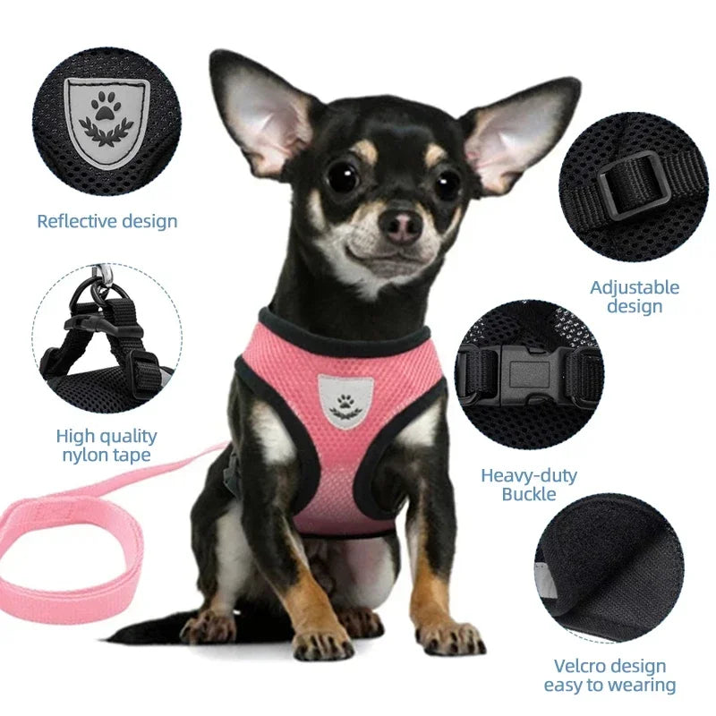 Pets Harness Vest Walking Lead Leash