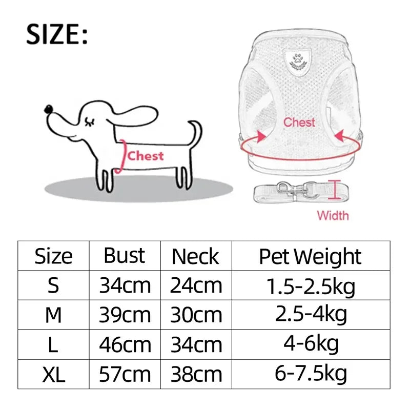 Pets Harness Vest Walking Lead Leash