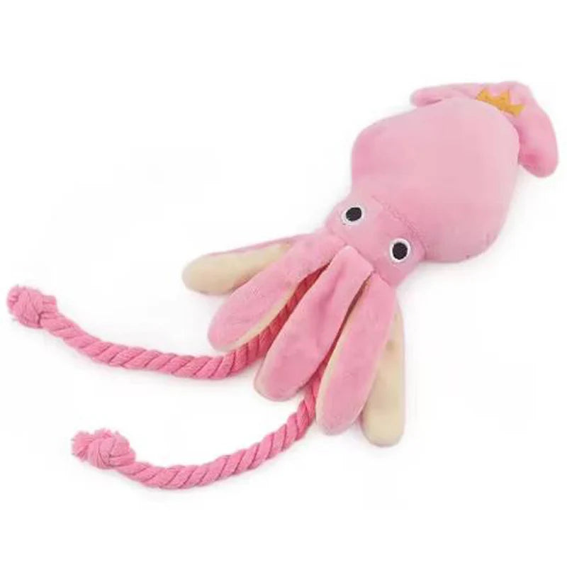 Sound-emitting Cotton Rope Octopus