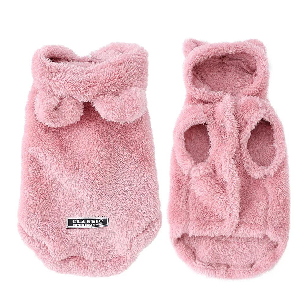 Soft Fleece Pet Cute Hoodie Coat