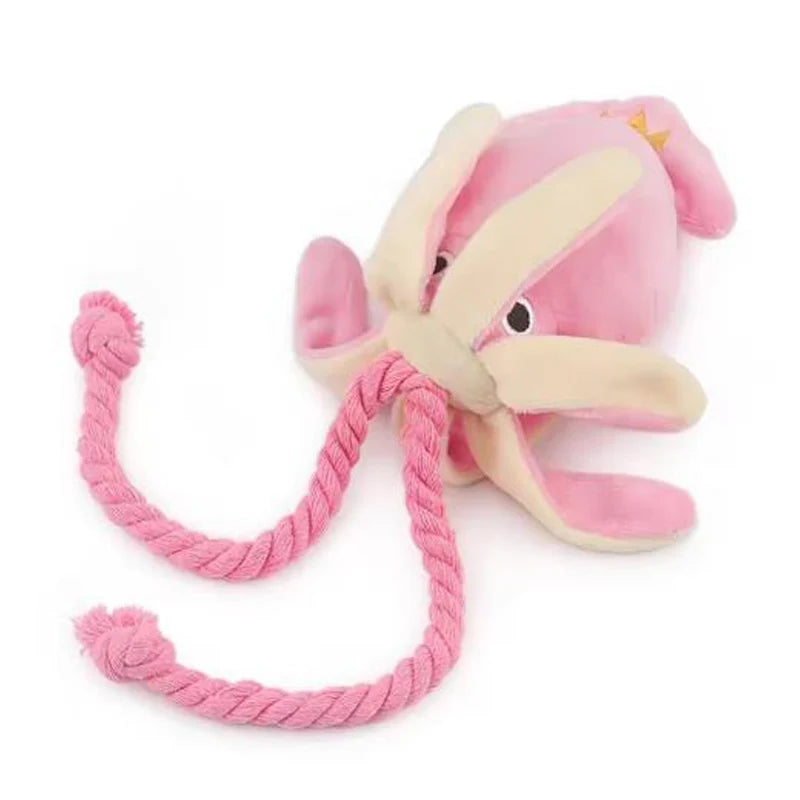 Sound-emitting Cotton Rope Octopus