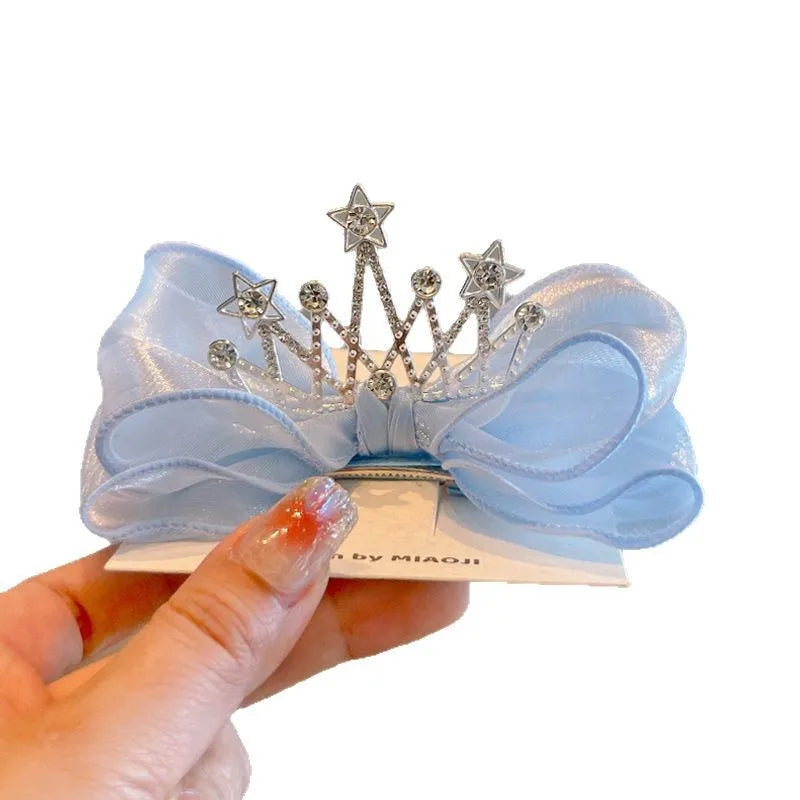 Pets Hair Clip Crown Bow