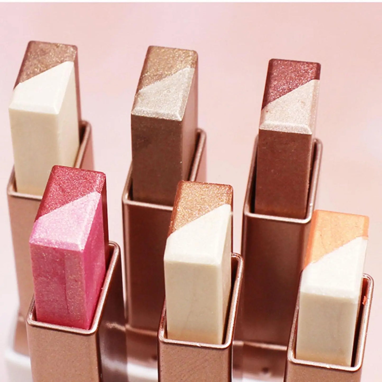 Dual-Color Waterproof Shimmer Eyeshadow Stick