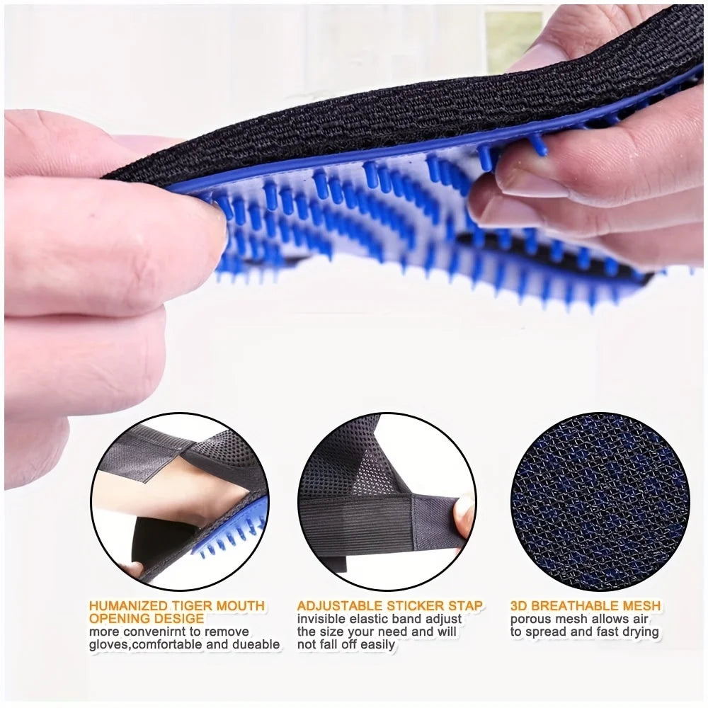 Pets Grooming Bath Cleaning Gloves