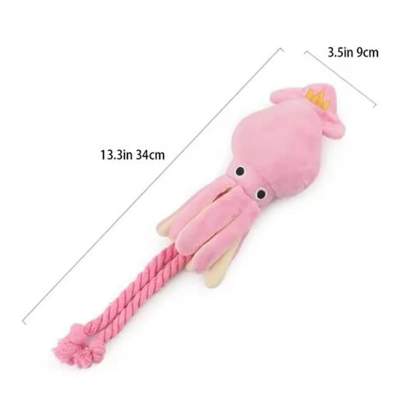 Sound-emitting Cotton Rope Octopus