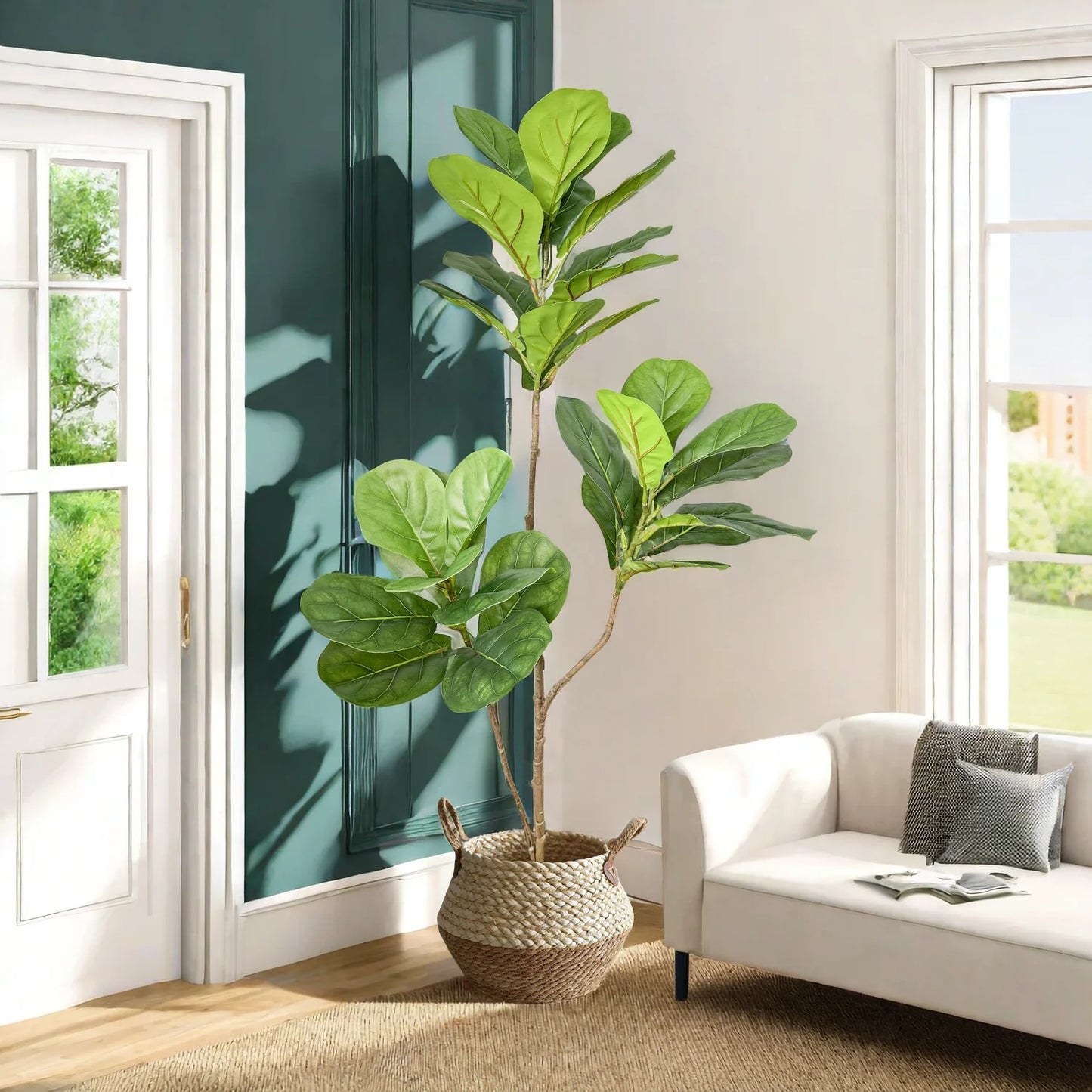 Home Garden Faux Ficus Tree