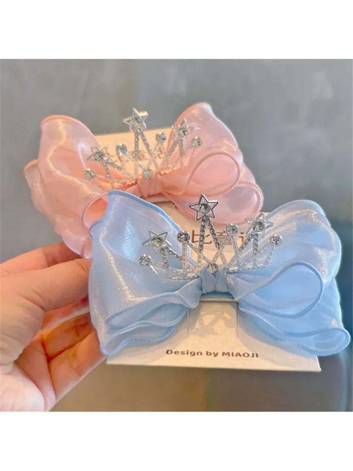 Pets Hair Clip Crown Bow