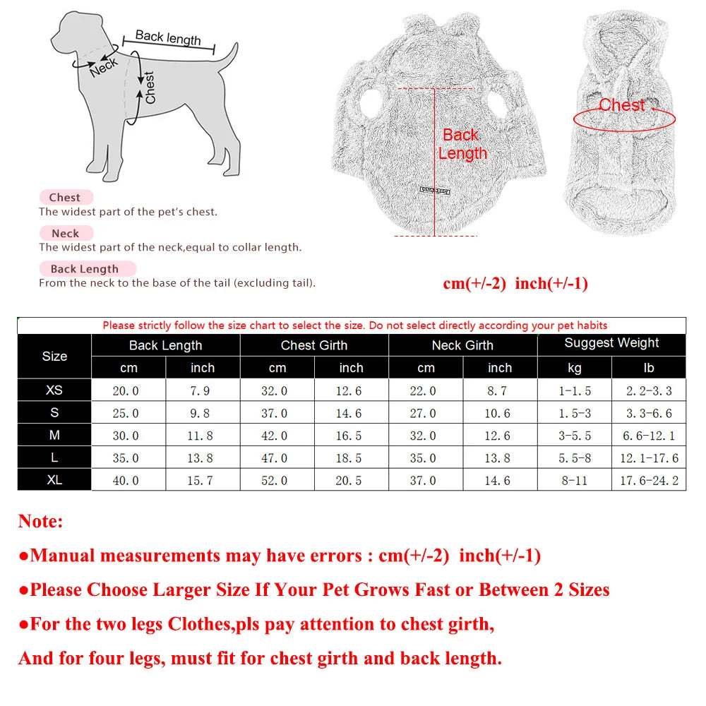 Soft Fleece Pet Cute Hoodie Coat
