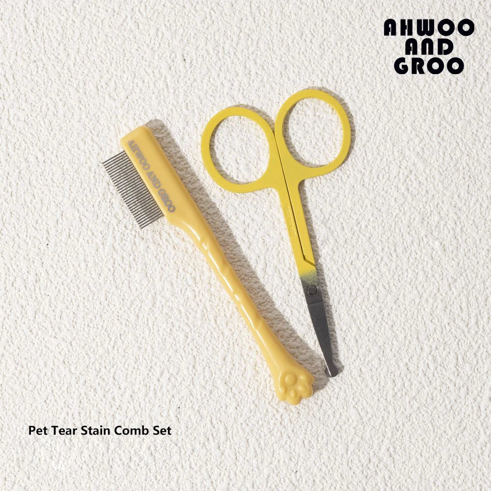Pet Facial Cleaning Scissors & Comb Set