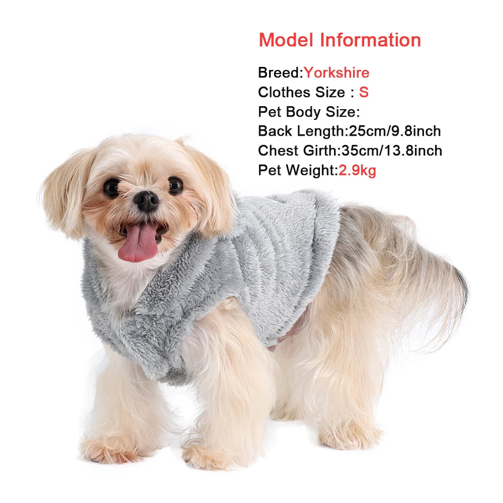 Soft Fleece Pet Cute Hoodie Coat