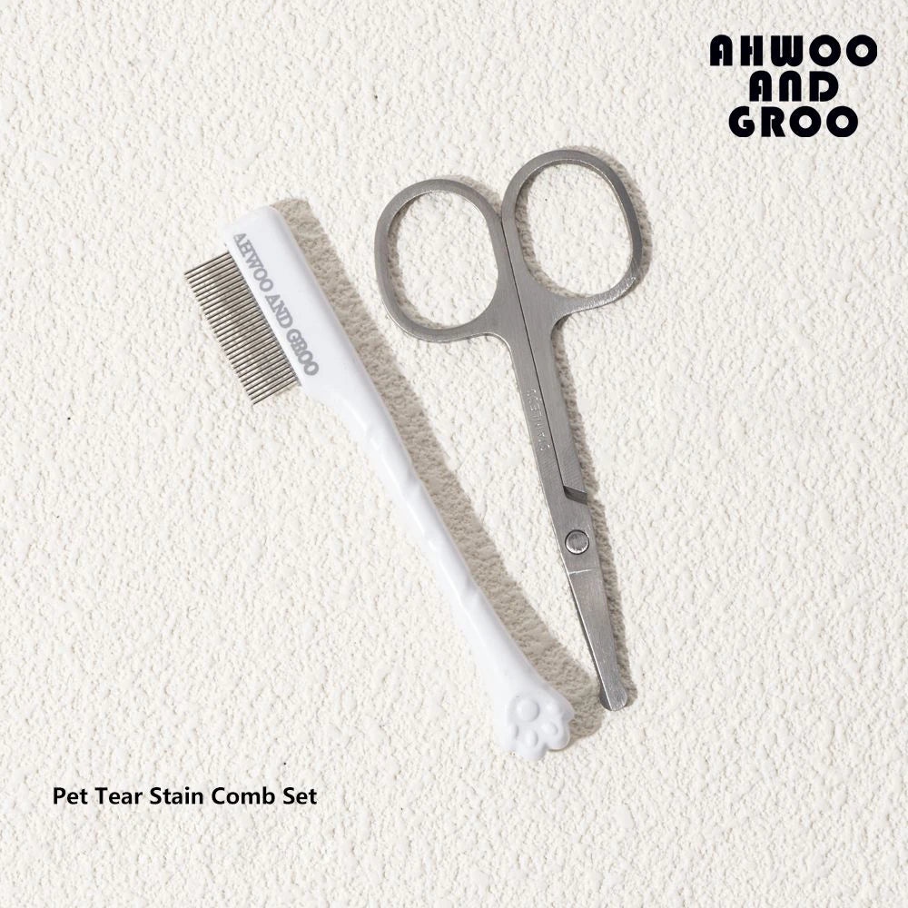 Pet Facial Cleaning Scissors & Comb Set