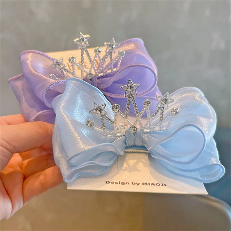 Pets Hair Clip Crown Bow