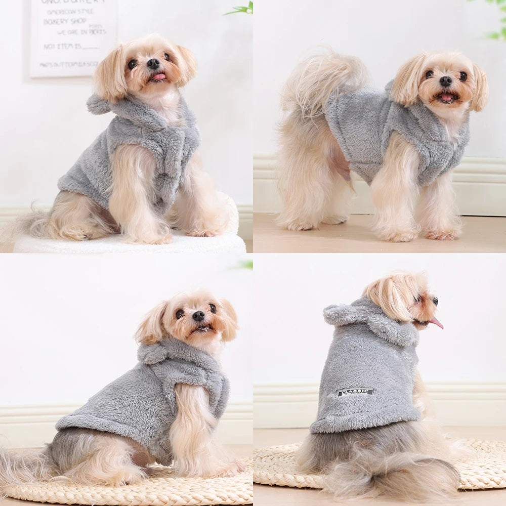 Soft Fleece Pet Cute Hoodie Coat