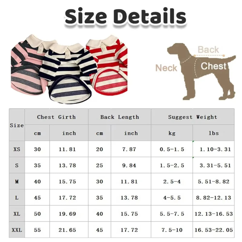 Fashion Collared Style Dog T-Shirt