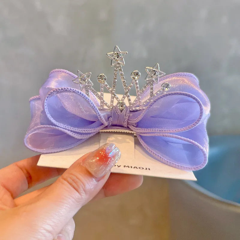 Pets Hair Clip Crown Bow