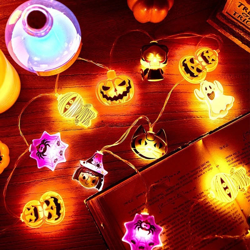 LED Halloween Pumpkin Ghost String Lights